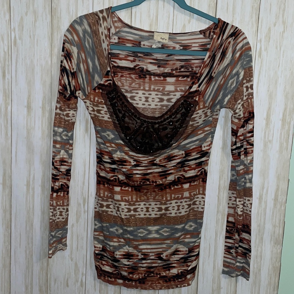 Daytrip Beaded Long Sleeve Tee